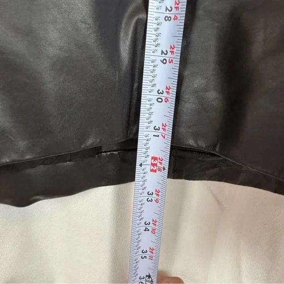 GAP Black Leather Jacket Zip-Up - Picture 12 of 14
